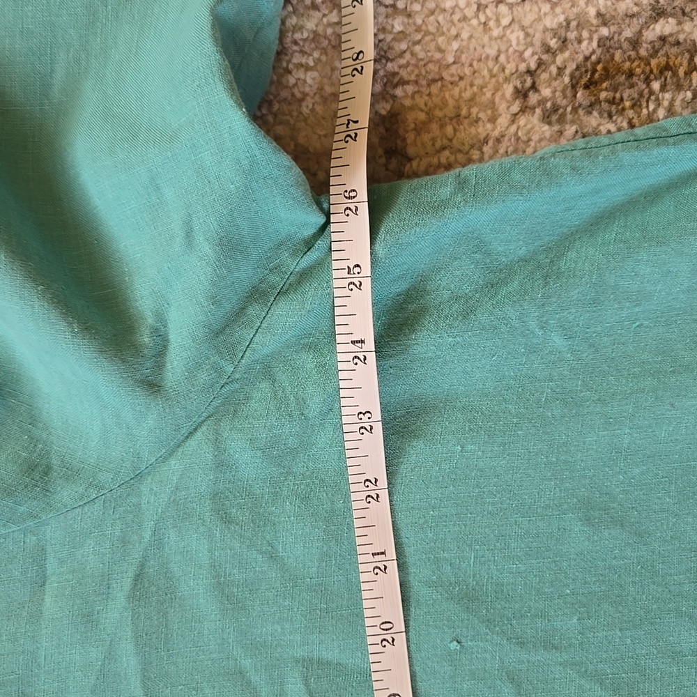GUC Bryn Walker Aqua Linen Tunic Size XL - Picture 6 of 9
